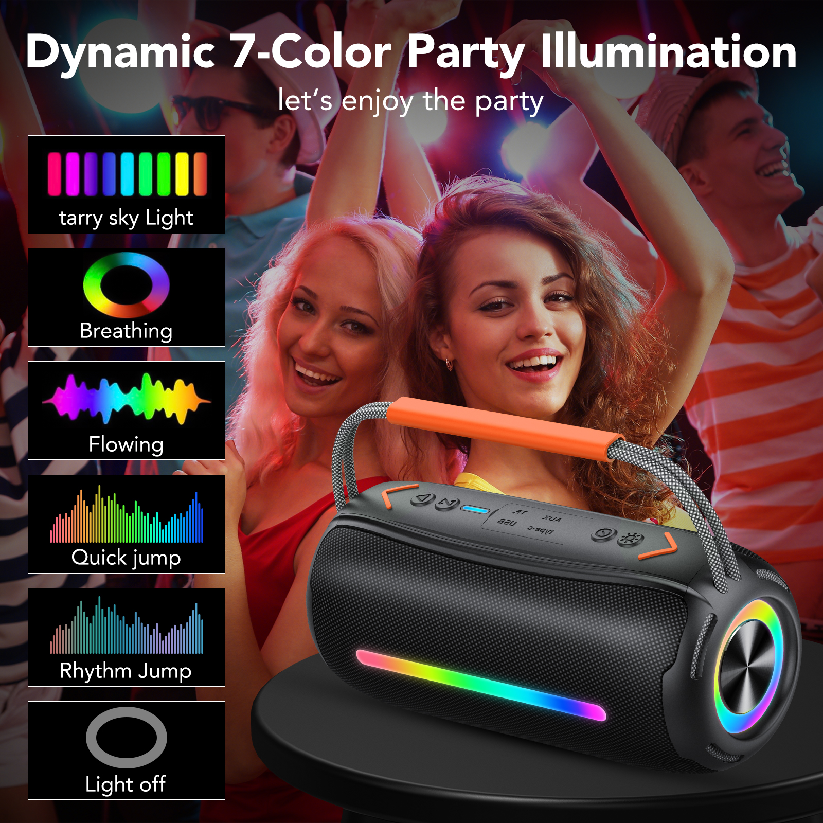 IKT Portable Bluetooth Speaker, 30W, 24-Hour Battery, IPX7 photo 2