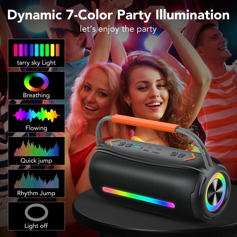 IKT Bluetooth Speaker 40W Wireless Portable IPX7 Waterproof with