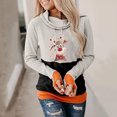 thumbnail image 1 of Pntutb, sudaderas con capucha con gráficos navideños para mujer, jersey con cuello de capucha, sudaderas con capucha de manga larga, jerséis casuales divertidos y bonitos de calabaza, tops Pntutb Pntutb-6918, 1 of 6