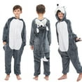 thumbnail image 4 of Conjuntos de pijamas Kigurumi de unicornio para niños, disfraz de dibujos animados de animales de Halloween, Jumpusits de dinosaurio de Navidad para 4-12 años, 4 of 4