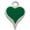 Green, variant on Silver-tone Small Long Maroon Heart - Script Class of 2025 Dome Charm Necklace, 18"