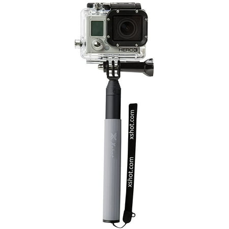 Perche aluminium téléscopique Selfie bleu pour smartphones, GoPro