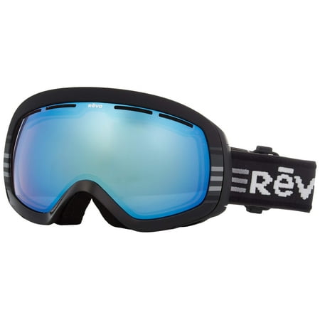 Revo Unisex RG 7001 Moog Ski & Snowboard Sport Polarized UV Protection Goggles, Black Frame, Blue Water