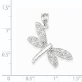 thumbnail image 3 of Pendentif Libellule en Or Blanc 14K avec Motif Diamant, 3 of 3