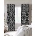 thumbnail image 3 of Black and White Blackout Curtains 84 Inches Long for Bedroom, Modern Luxurious Geometric Abstract Art Thermal Insulated Room Darkening Black Out Window Curtain Panels Grommet Drapes for Living Room, 3 of 8