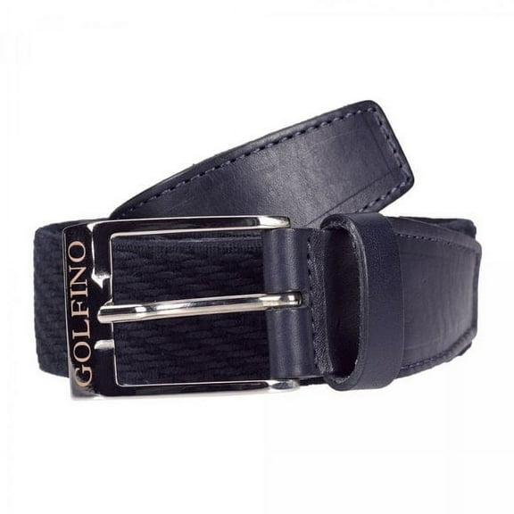 Golfino Leather Elastine Belt, Men's Golf & Resort Wear , (Navy / 41")