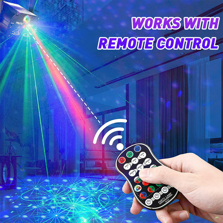 Party Lights DJ Disco Lights, RGB Led Sound Activated Laser Light with  Remote Control, USB Powered Flash Strobe Stage Lights for Parties Christmas  Home Decorations Birthday Karaoke KTV Bar 