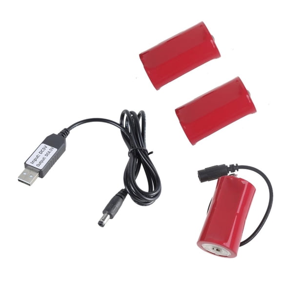USB 5V2A Power Supply Adapter Cable Wire Cord to Replace for 3pcs 1.5V LR20 D