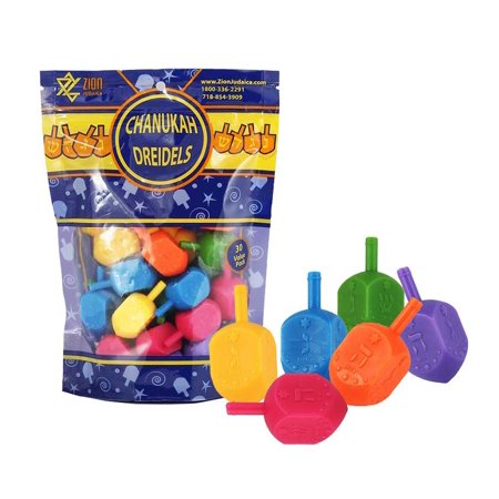 Plastic Dreidel - 30 Pk Meduim Plastic Dreidles