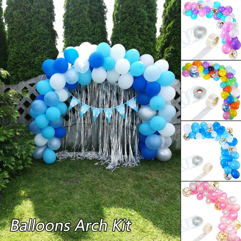Black Silver White Balloons Garland Arch Kit, 112Pcs Black White and  Metallic Silver Confetti Latex Balloons Party Decorations for Birthday  Graduation