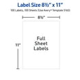 thumbnail image 5 of Avery Full-Sheet  Shipping Labels, 8.5" x 11", White, 100 Labels (5165) - 5 Pack, 5 of 9