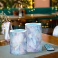 thumbnail image 3 of Yayeee Flameless Candles with Remote Flickering Battery Operated Multi Color Changing, Purple Marble Pattern, 3 of 7