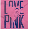 thumbnail image 2 of Love Pink Ribbon Breast Cancer Aware Women's Plus Size Graphic Tee Brisco Brands 2X, 2 of 5