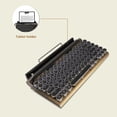 thumbnail image 3 of Clavier Machine à Écrire, Touches Rondes/rétroéclairé Blanc/compact 75 % Disposition pour Windows/Mac/PC/Ordinateur Portable (Couleur Grain de Bois), 3 of 6