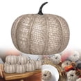 thumbnail image 1 of HANDIED Desktop dress up Fabric Pumpkins 1PCS Burlap For Rustic Fall Decor Perfect Halloween Thanksgiving Decoration Wedding, 1 of 6