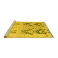 thumbnail image 2 of Ahgly Company Machine Washable Indoor Square Abstract Yellow Modern Area Rugs, 4' Square, 2 of 4