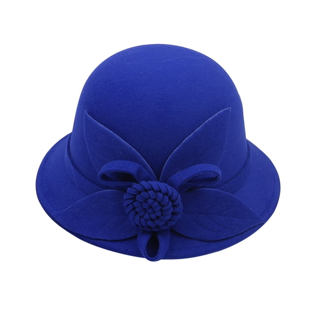 Chapeau Melon Petit pour Femme, Automne et Hiver, Fleurs, Rond, Décontracté, Style Bassin de Pêcheur