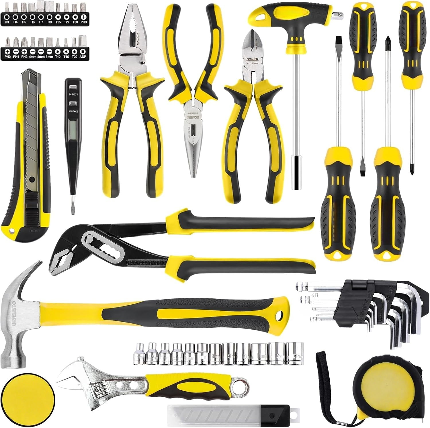 Tool Set Tool Kit 62PCS Homeowner Tool Set Wrench Pliers Screwdriver Set Repair Tool Kit
