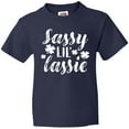 thumbnail image 3 of Inktastic Saint Patrick's Day Sassy Lil' Lassie with Shamrocks Youth T-Shirt, 3 of 5