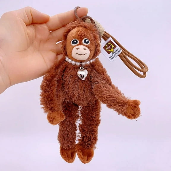 20cm Cute Little Monkey Pendant Plush Doll Animal Hanging Plushies Doll Bag Pendant Soft Stuffed Backpack Keychain Plush Dolls