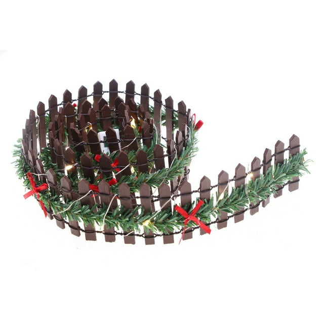 Matsuzay Paneles mágicos navideños en miniatura, luces navideñas para jardín de hadas, luces navideñas hechas a mano para vallas de Kits de decoración para fiestas café