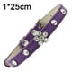 thumbnail image 2 of Lindo, deslumbrante, brillante, elegante, elegante collar de cuero con diamantes de imitación y calavera en miniatura para perro y gato., 2 of 5