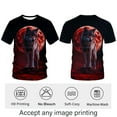 thumbnail image 3 of Blissboy Wolf T-Shirt Animal Graphic Tee Gothic Shirt, 3 of 7
