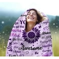 thumbnail image 4 of Inspirational Blanket You are Awesome Positive Thoughts Throw Blanket Get Well Soon Gifts for Women Men 50"X40", 4 of 5