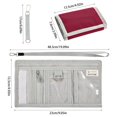 thumbnail image 3 of JIALIOU Nylon Trifold Card Wallet with ID Window Zipper Pocket for Men Women Teen Burgundy, 3 of 7
