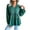 Green, variant on HAiming Womens Casual V-Neck Blouse Ruffle Long Sleeve Tiered Pleated Shirts Summer Solid Color Loose Pullover Tops