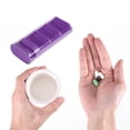 thumbnail image 4 of Unique Bargains 1 Pc 3 Grids Pill Case Durable for Travel Purple, 4 of 6