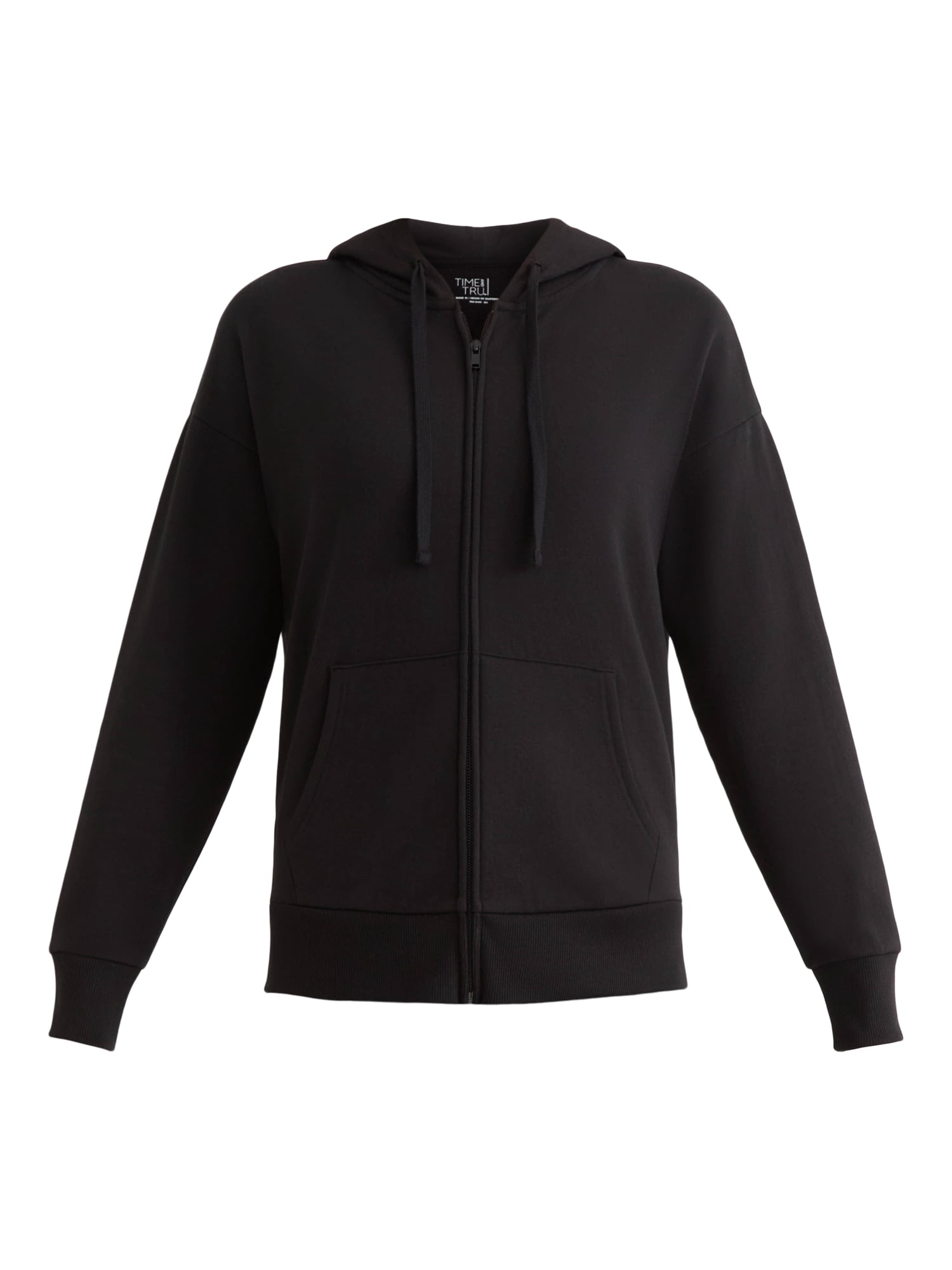 Time and Tru Women's and Women’s Plus Zip Front Fleece Hoodie Jacket, Sizes XS-4X