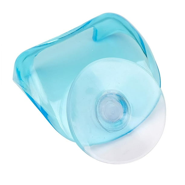 Percha Estante de almacenamiento para baño con ventosa para afeitadora, colgador transparente azul Sywqhk Libre de BPA