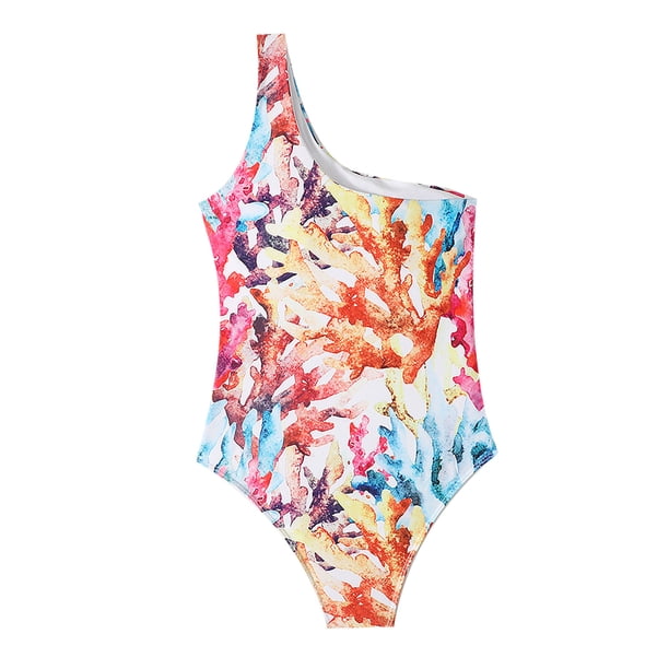 Traje de baño siamés de moda para mujer, cintura colgante, cuello y hombros, Bikini Sexy estampado Fridja nalpqowj19976