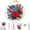 Flowers, variant on FLOPESN DIY American Independence Day Pattern Hand Embroidery Kit, 7.87*7.87inch, Butterfly Pattern Cross Stitch Set with Hoop, Threads & Tools, Beginner Friendly Handmade Art