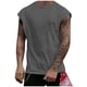 thumbnail image 1 of pstuiky Camisetas sin mangas para hombre, Camiseta deportiva sin mangas de malla de color sólido para hombre, transpirable, de alta elasticidad, con cuello redondo, para fitness y musculación. l, 1 of 7