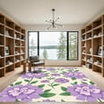 thumbnail image 2 of ODIKA 4'x6' Machine Washable Non-Slip Area Rug, Whimsical Hydrangea Bloom High Traffic Rug, Purple, 902962, 2 of 7