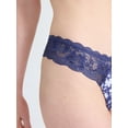 thumbnail image 4 of Joyspun Women's Microfiber and Lace Thong Panties, 3-Pack, Sizes XS-3XL, 4 of 7