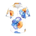 thumbnail image 5 of ZCFZJW Cute Summer Tops for Men Big and Tall Regular Fit Casual Floral Pattern Print Summer Beach Hawaiian Shirts Trendy Button Down Graphic Tees Shirt White M, 5 of 5
