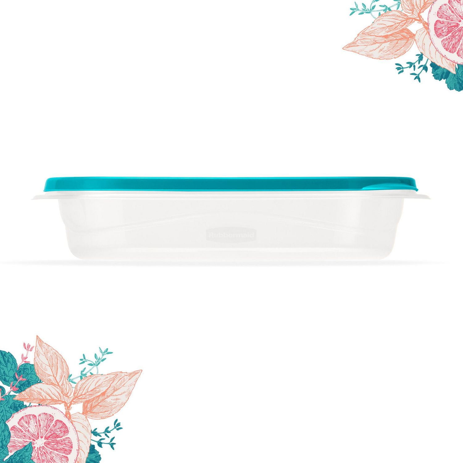 Rubbermaid TakeAlongs 4 Cup Food Storage Containers, Meal Prep Containers, Food Containers with Lids, Limited Edition Turquoise Blue