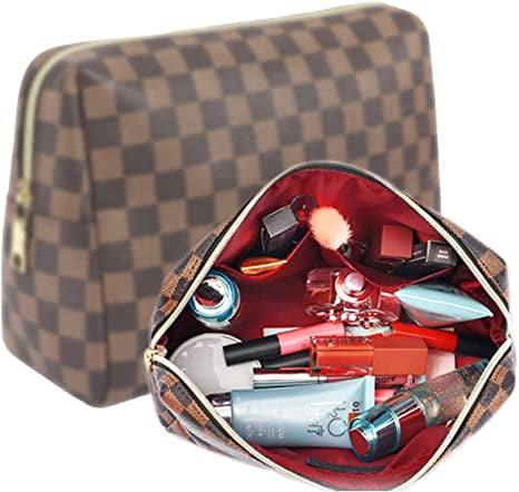 MONSTINA Makeup Bag for Women,Pouch Bag,Makeup Brush Bags Travel Kit  Organizer Cosmetic Bag (cgold)
