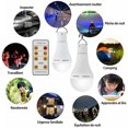 thumbnail image 2 of BR 1 pieza Bombilla solar LED con control remoto, 9 W, 2 of 5