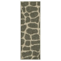 Furnishmyplace Crocodile Lounge Around Area Rug for Living Room, Dining Room, Kids 2' x 10' - Natural/Criss Cross