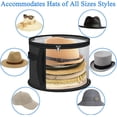 thumbnail image 2 of Boîte à Chapeaux Surdimensionnée avec Organisateur Transparent, Rangement de Garde-Robe pour Casquettes de Baseball, Gris, 2 of 6