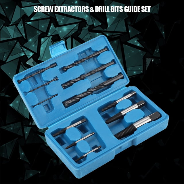Screw Extractor Drill Bit,12Pcs Steel Screw Extractors Hand Tools Broken Bolts Remover Time-Tested Durability