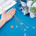 thumbnail image 3 of Golden Butterfly Rhinestone Headbands Wedding Butterfly Headband Elegant Shiny Tassel Butterfly Headpiece Vintage Rhinestone Hair Bands with Plastic Pearl for Birthday Party gold DIY, 3 of 9