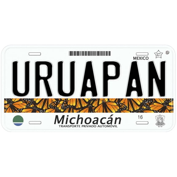 Uruapan Michoacan Mexico Novelty Car License Plate
