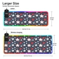 thumbnail image 3 of Wireless Charging Mouse Pad Large RGB Gaming Desk Mat 13 Light Modes Mousepad 31.5x11.8 Red White Blue Stars, 3 of 6