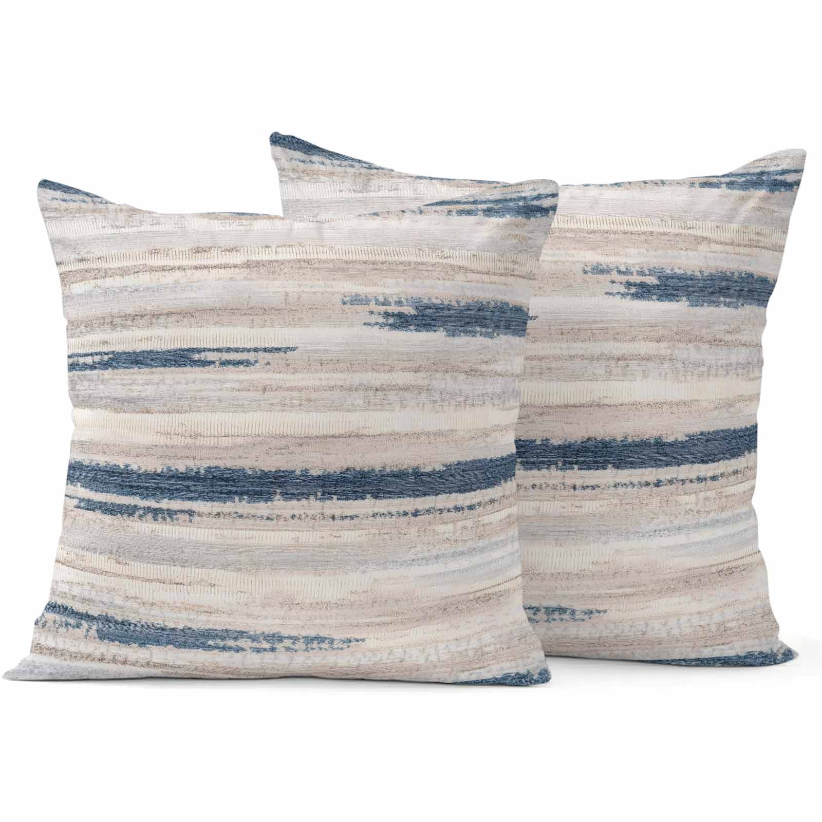 Decorative Throw Pillow Covers 16x16 Inch Set of 2 Line Texture Home Decor Pillow Cases for Couch, Modern Art Cushion Case for Living Room Bedroom Bed Car Chair