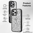 thumbnail image 6 of Case for iPhone 16 Pro Max, [10ft 4X Military-Grade Drop Protection] Durable & Shockproof Phone Case Cover Design for iPhone 16 Pro Max - Doodle Dog - Clear Black, 6 of 6